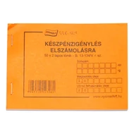 Nyomtatvány készpénzigénylés elszámolásra