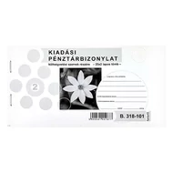 Nyomtatvány kiadási pénztárbizonylat költségvetési szervek részére fekvő 25x2 lapos Nyomtatvány kiadási pénztárbizonylat költségvetési szervek részére fekvő 25x2 lapos