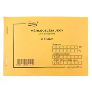 Nyomtatvány mérlegelési jegy 25x3 A/6 Nyomtatvány mérlegelési jegy 25x3 A/6