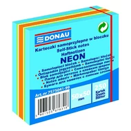 Öntapadós jegyzettömb DONAU 50x50 mm 250 lap vegyes neon színek kék Öntapadós jegyzettömb DONAU 50x50 mm 250 lap vegyes neon színek kék