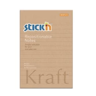 Öntapadós jegyzettömb STICK`N Kraft notes 150x101mm újrahasznosított natúr barna 100 lap