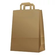 Papírtáska szalagfüles 260x120x350 mm barna Papírtáska szalagfüles 260x120x350 mm barna
