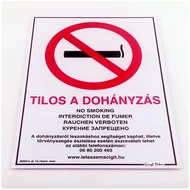 Piktogram Tilos a dohányzás! többnyelvű fehér új Piktogram Tilos a dohányzás! többnyelvű fehér új