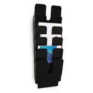 Prospektustartó DURABLE Flexiplus A/4 álló fali 6 részes fekete Prospektustartó DURABLE Flexiplus A/4 álló fali 6 részes fekete