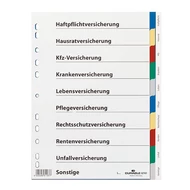 Regiszter DURABLE műanyag A/4 10 színes + index fülek Regiszter DURABLE műanyag A/4 10 színes + index fülek