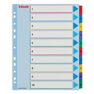 Regiszter ESSELTE A/4 maxi laminált karton újraírható 1-10 Regiszter ESSELTE A/4 maxi laminált karton újraírható 1-10