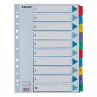 Regiszter ESSELTE Mylar A/4 laminált karton 1-10 Regiszter ESSELTE Mylar A/4 laminált karton 1-10