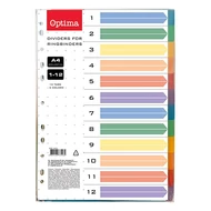 Regiszter OPTIMA A/4 műanyag 12 színű Regiszter OPTIMA A/4 műanyag 12 színű