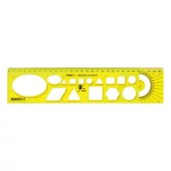 Sablon vonalzó OPTIMA hajlékony sárga 30cm