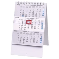 Speditőr naptár REALSYSTEM álló asztali mini 3 havi fehér lapos 2026. Speditőr naptár REALSYSTEM álló asztali mini 3 havi fehér lapos 2026.