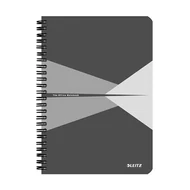 Spirálfüzet kockás LEITZ Office A/5 90 lapos karton borítóval szürke