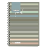 Spirálfüzet kockás STREET Pad A/5 100 lapos sötét csíkos Spirálfüzet kockás STREET Pad A/5 100 lapos sötét csíkos