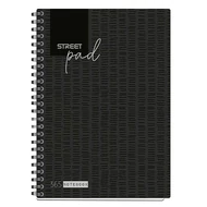 Spirálfüzet vonalas STREET Pad A/5 100 lapos fekete