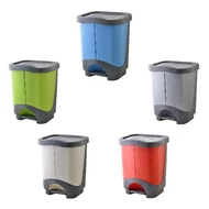 Hulladéktároló pedálos szelektív Ekolux  Duo 2 részes 2x10,5L Hulladéktároló pedálos szelektív Ekolux  Duo 2 részes 2x10,5L