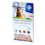 Színes ceruza ASTRA hengeres fémdobozos 12 színű Színes ceruza ASTRA hengeres fémdobozos 12 színű