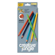 Színes ceruza CREATIVE JUNGLE grey háromszögletű 12 darabos Színes ceruza CREATIVE JUNGLE grey háromszögletű 12 darabos