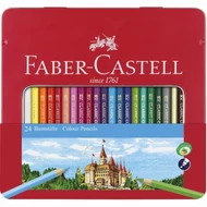 Színes ceruza FABER-CASTELL hatszögletű fémdobozos 24 darabos Színes ceruza FABER-CASTELL hatszögletű fémdobozos 24 darabos