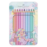 Színes ceruza FABER-CASTELL Sparkle jumbo fém dobozos 10 darabos