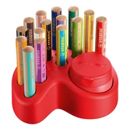 Színes ceruza STABILO Woody 3in1 asztali tartóban hegyezővel 15 darabos Színes ceruza STABILO Woody 3in1 asztali tartóban hegyezővel 15 darabos