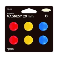 Táblamágnes GRAND 20mm 6 darabos vegyes színű Táblamágnes GRAND 20mm 6 darabos vegyes színű