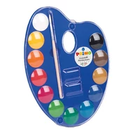 Vízfesték PRIMO 25 mm palettás+ecset 12 darabos Vízfesték PRIMO 25 mm palettás+ecset 12 darabos