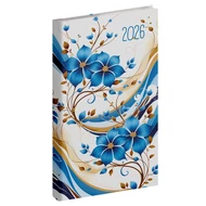 Zsebnaptár REALSYSTEM Picture álló fehér lapos Kékvirág 2026. Zsebnaptár REALSYSTEM Picture álló fehér lapos Kékvirág 2026.