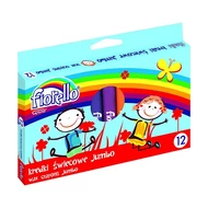 Zsírkréta FIORELLO Jumbo kerek 12 színű Zsírkréta FIORELLO Jumbo kerek 12 színű
