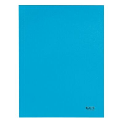 Iratgyűjtő LEITZ Recycle  A/4 3 pólyás karton kék