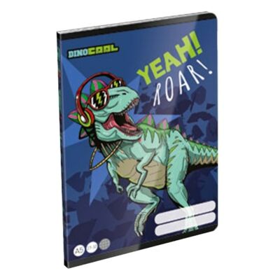Füzet LIZZY CARD A/5 40 lapos kockás Dino Cool Dino Roar