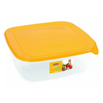 Ételtartó doboz CURVER Fresh&Go szögletes műanyag 2,9L sárga