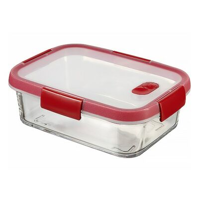 Ételtartó üveg doboz CURVER Smart Cook tégla sütőbe helyezhető 0,9L piros
