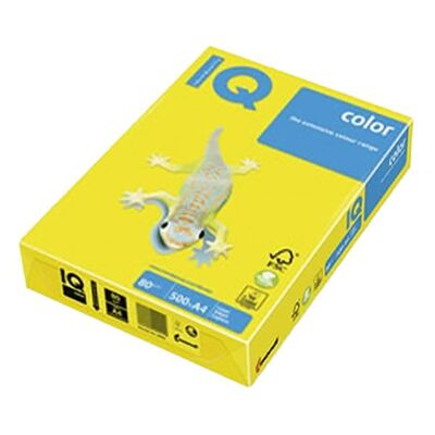 Fénymásolópapír színes IQ Color A/4 80 gr intenzív kanári CY39 500 ív/csomag