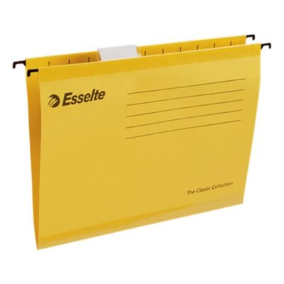 Függőmappa ESSELTE Classic A/4 újrahasznosított karton sárga 25 db/doboz