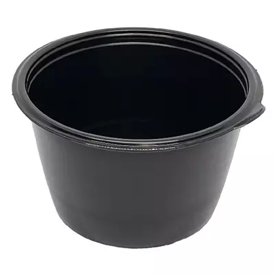 Műanyag levesestál 750 ml fekete 50db/csomag 15081