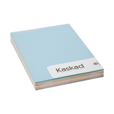 Dekorációs karton KASKAD A/4 225 gr pasztell vegyes színek 10x10 ív/csomag