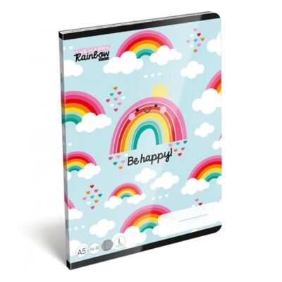 Füzet LIZZY CARD A/5 32 lapos vonalas I.osztályos 14-32 Happy Rainbow
