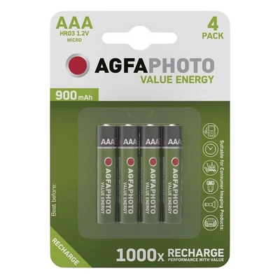 Akkumulátor mikro AGFAPHOTO AAA 4x900 mAh
