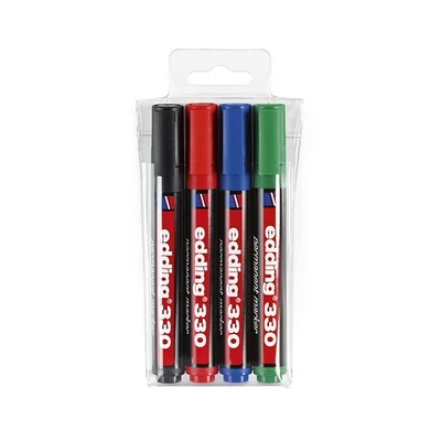 Alkoholos marker EDDING 330 vágott 4 darabos