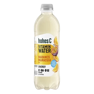 Ásványvíz szénsavmentes HOHES C Vitamin Energy narancs- maracuja 9% 0,5 L DRS