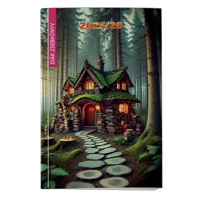 Diák zsebkönyv REALSYSTEM papírborító 125x205mm meseház 2025-2026