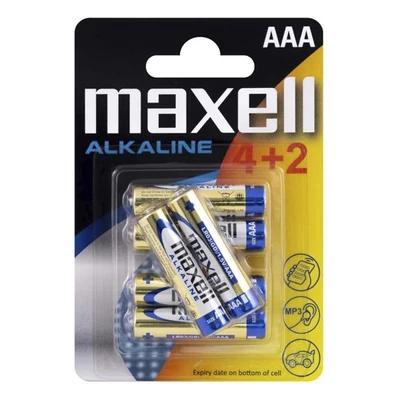 Elem mikro MAXELL (AAA, LR03) 4+2/BL