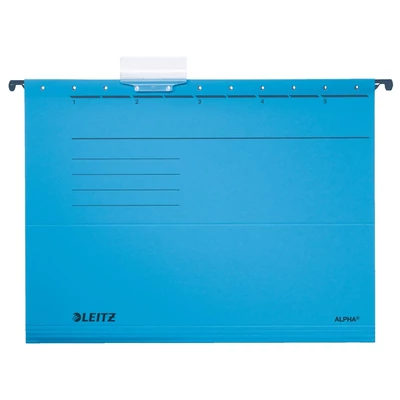 Függőmappa LEITZ Alpha Standard A/4 karton kék 25 darabos