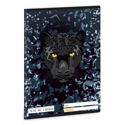Füzet vonalas ARS UNA A/5 32 lapos 16-32 2.osztályos Black Panther
