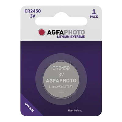 Gombelem AGFAPHOTO Lithium CR2450 1 darabos