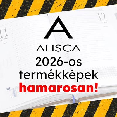 Határidőnapló ALISCA Rebel varrott A/4 heti fehér lapos barna 2026.