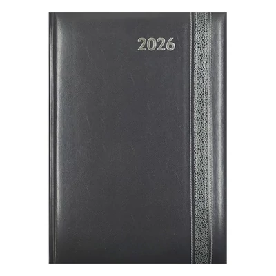 Határidőnapló ALISCA Rebel varrott A/4 heti fehér lapos szürke 2026.