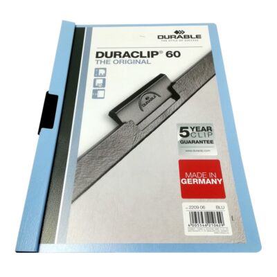 Klipmappa Durable Duraclip A/4 60 lapig kék