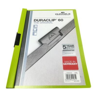 Klipmappa Durable Duraclip A/4 60 lapig zöld