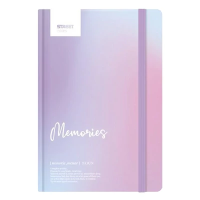 Jegyzetfüzet vonalas STREET Dictionary Memories A/5 96 lapos gumis keményfedelű