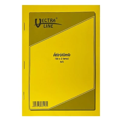 Önátírótömb VECTRALINE A/5 50x2 példány